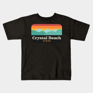 Crystal Beach Texas Bolivar Peninsula Fishing Kids T-Shirt